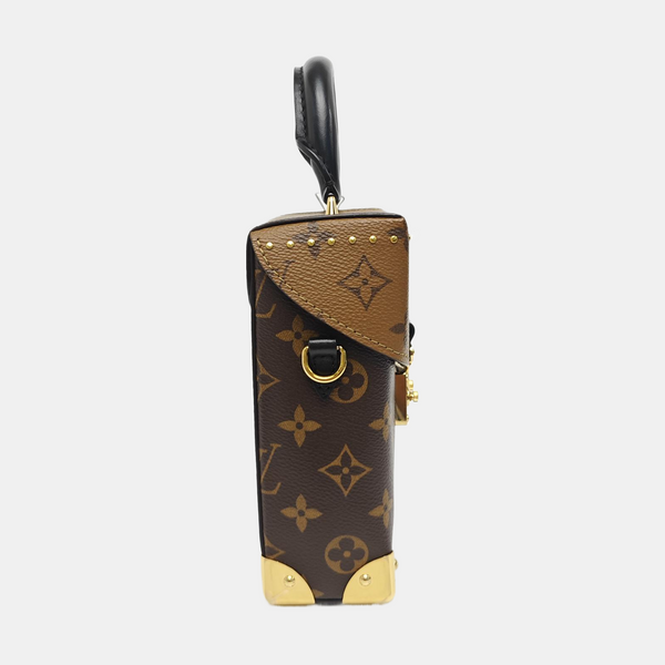 CAMERA BOX Monogram Coated Canvas Brown