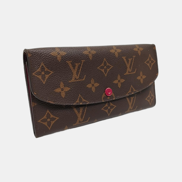 EMILIE Monogram Coated Canvas Brown Wallet