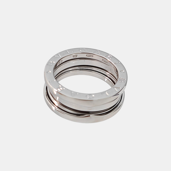 B.ZERO1 18k White Gold Silver Ring EU 52