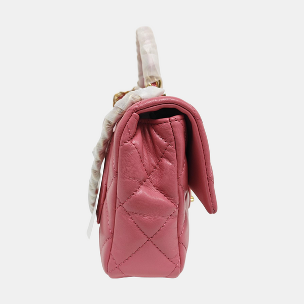 CLASSIC FLAP Small Quilted Lambskin Pink