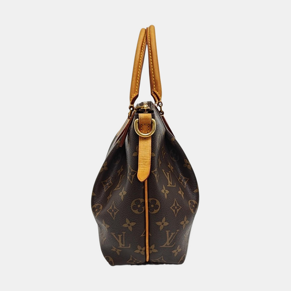 TURENNE Monogram Coated Canvas Brown