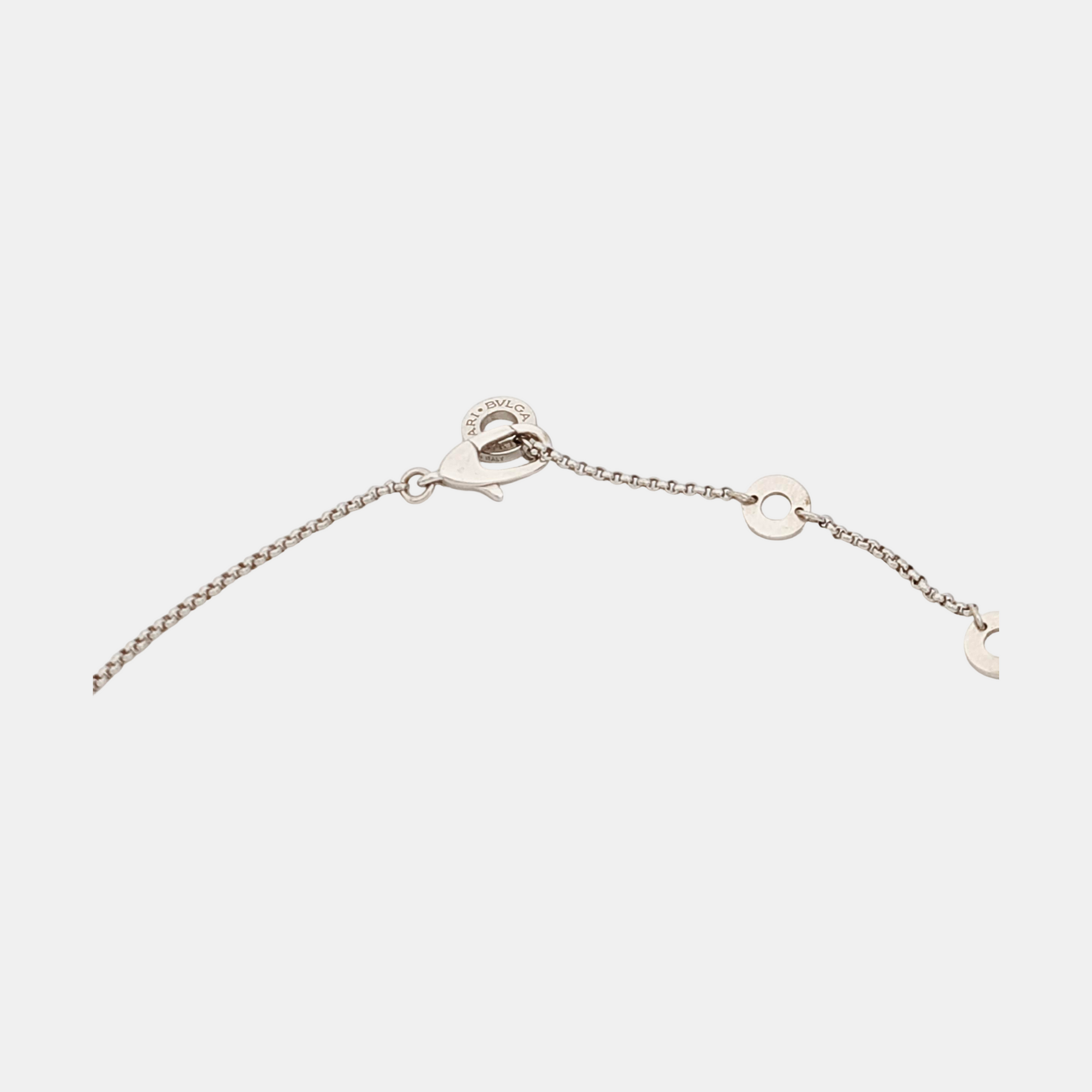 B.ZERO1 18k White Gold Silver Necklace