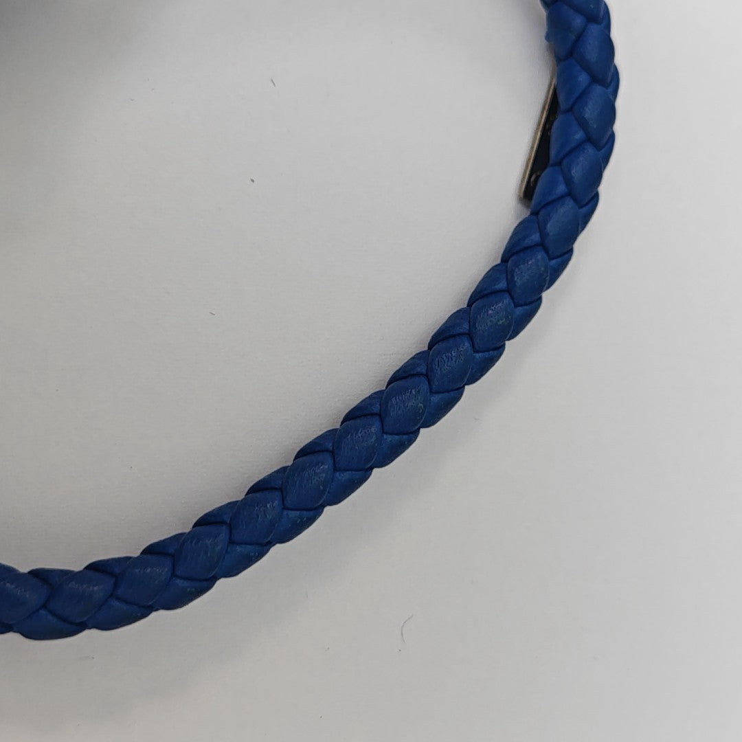 Leather Blue Bangle
