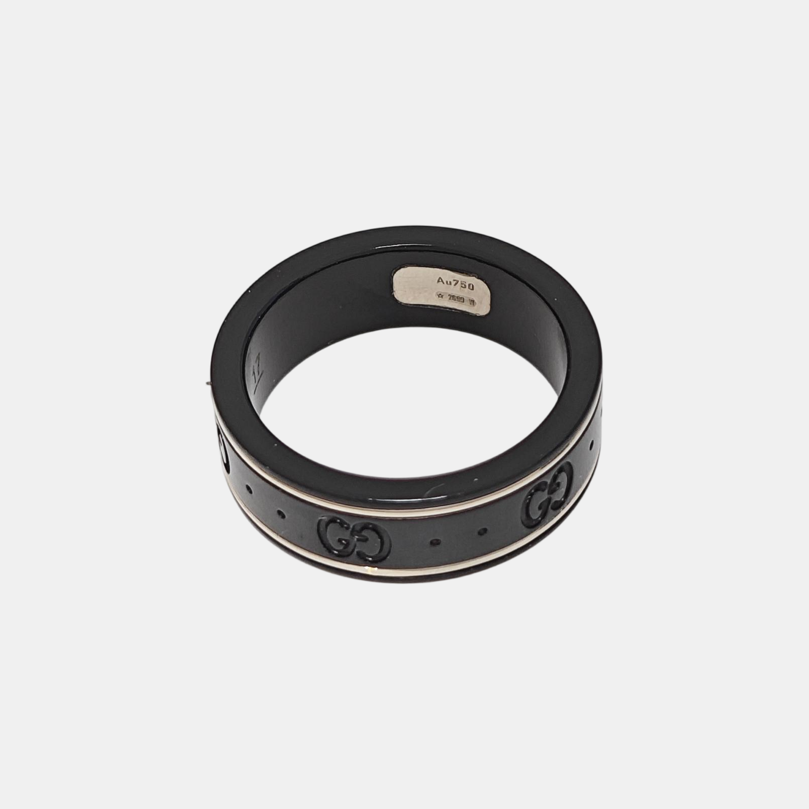 Icon 18k White Gold Black Ring HK 17