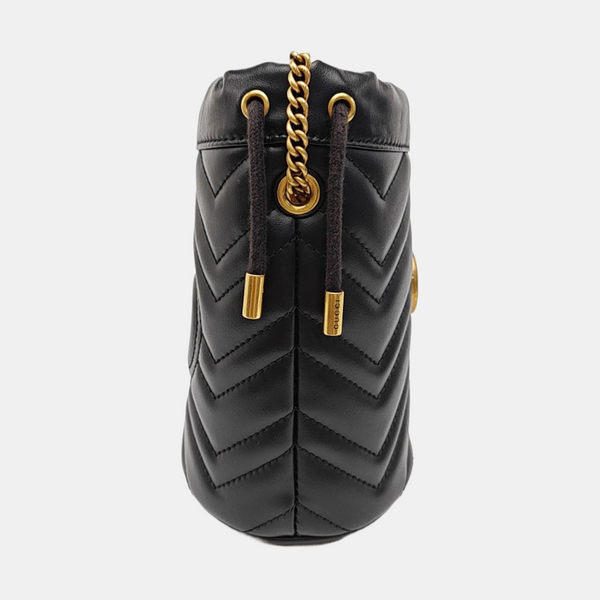 GG Marmont Mini Quilted Calfskin Black