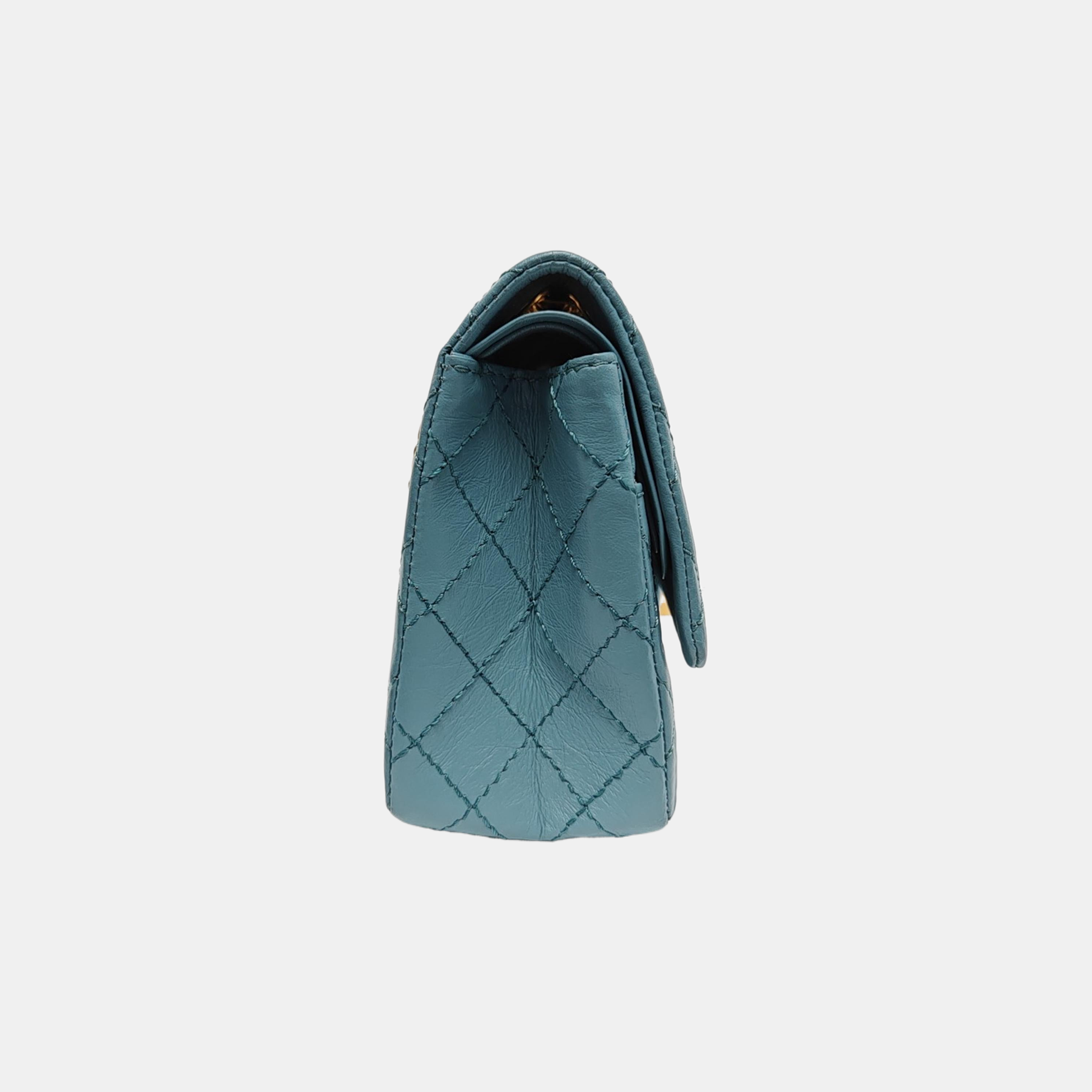 2.55 225 (small) Quilted Calfskin Blue