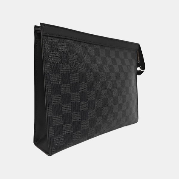 Pochette Voyag MM Damier Graphite Coated Canvas Gray