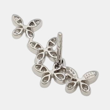 18k White Gold Silver Stud Earrings