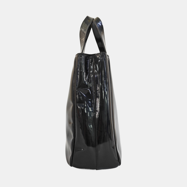 Patent Leather Tote Bag Black