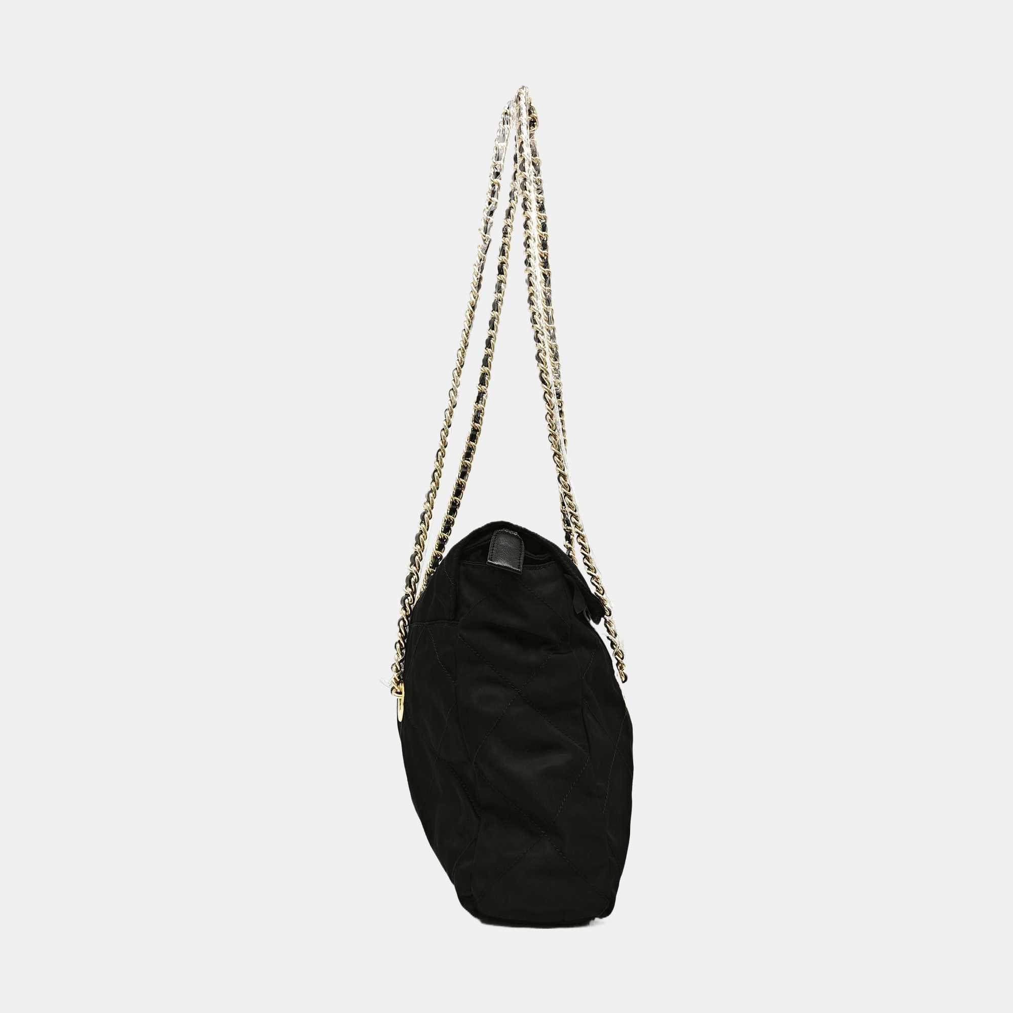Nylon Quilted Nylon Black