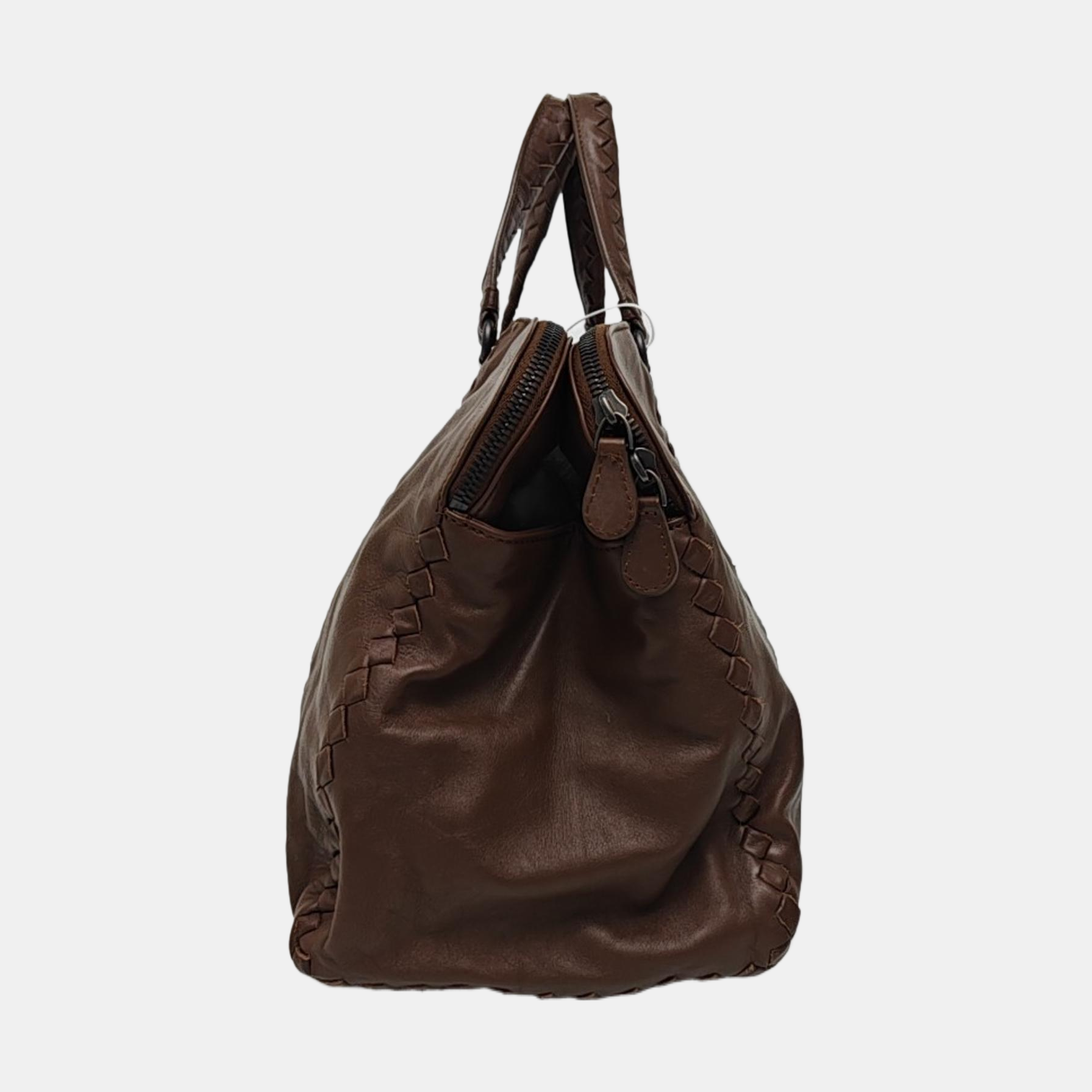 Calfskin Top Handle Bag Brown