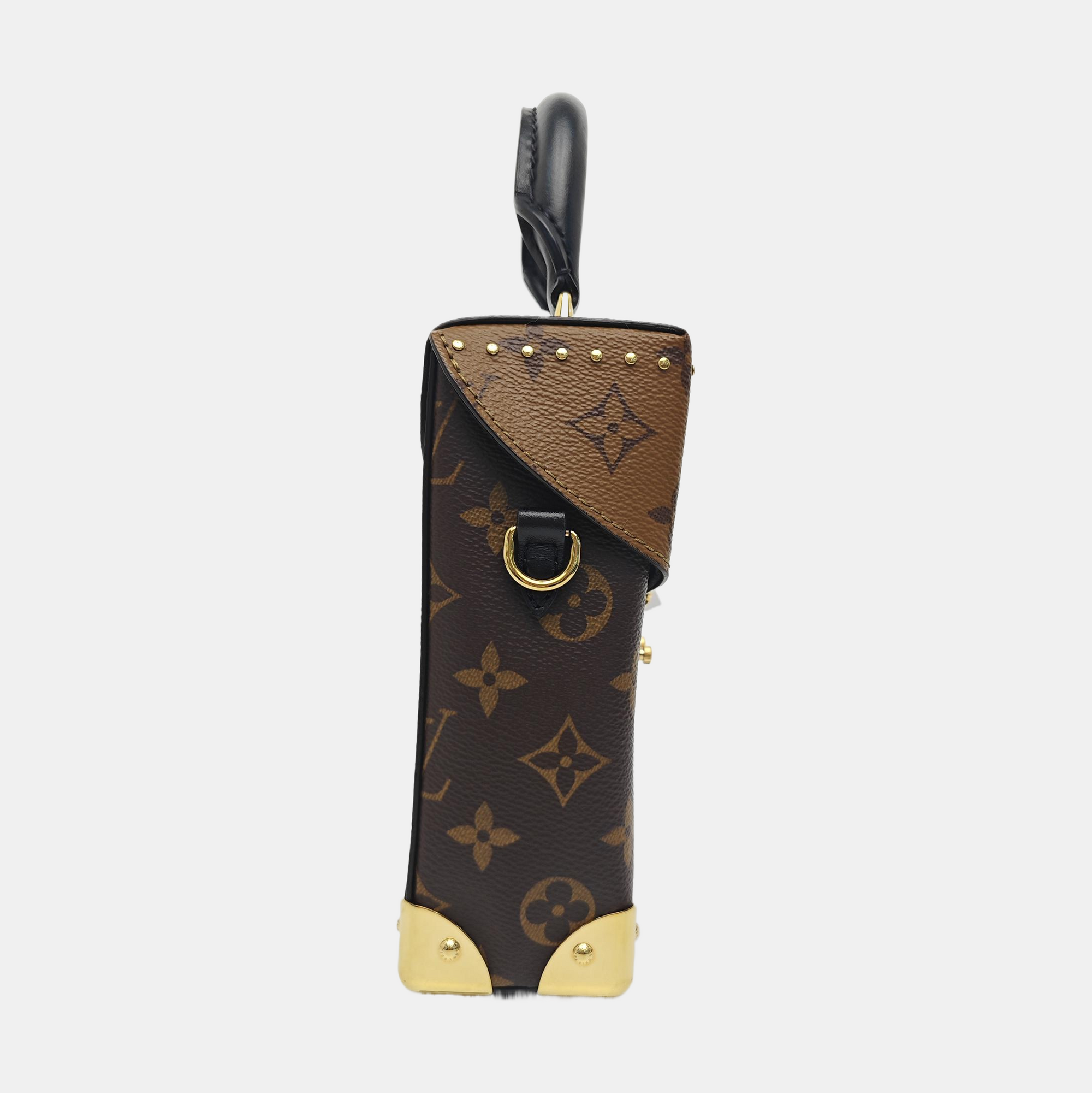 CAMERA BOX Monogram Coated Canvas Brown