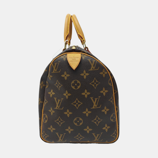 SPEEDY 30 Monogram Coated Canvas Brown