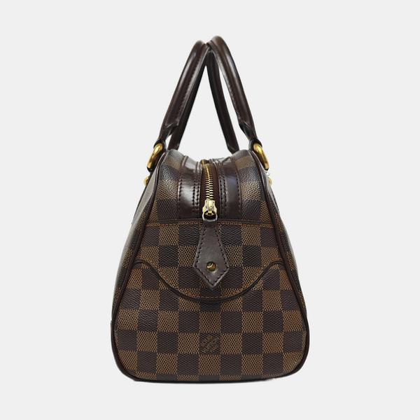 DUOMO Damier Ebene Coated Canvas Brown