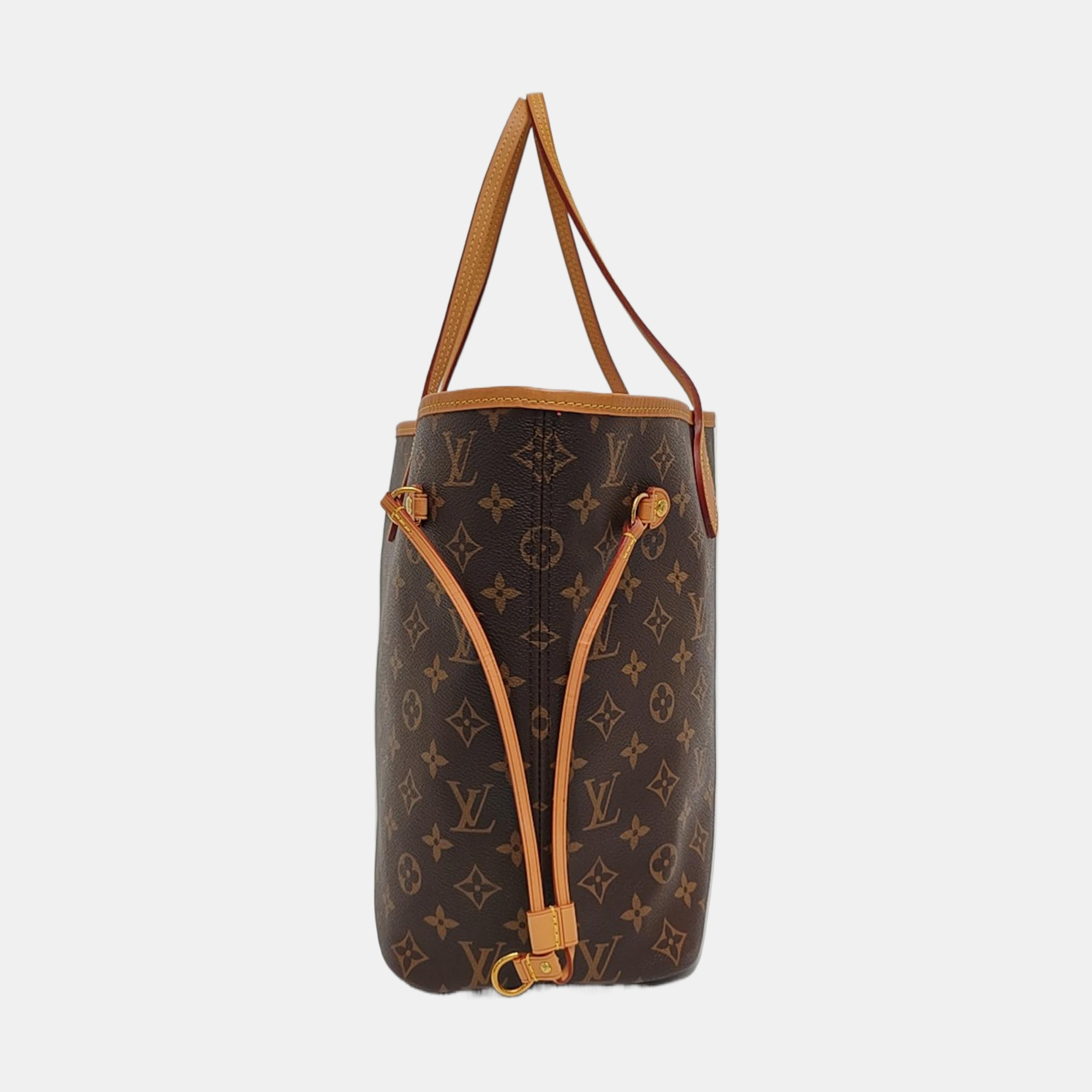 NEVERFULL MM Monogram Coated Canvas Brown