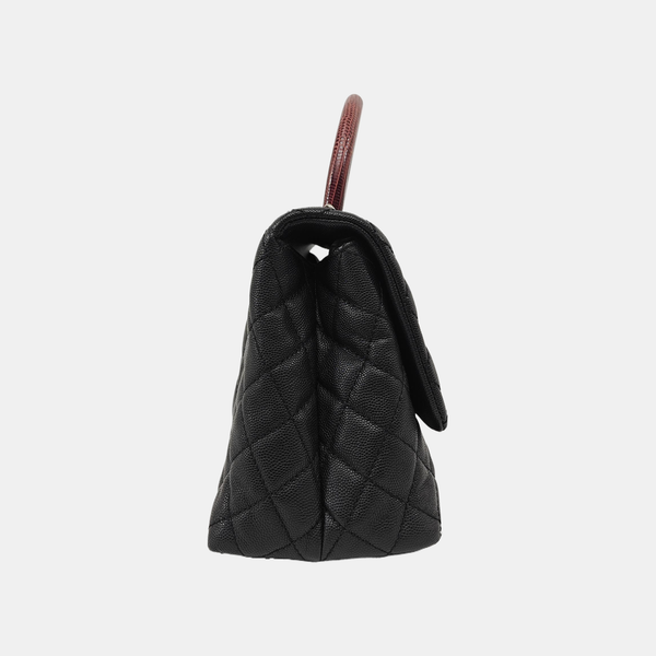COCO HANDLE Medium Quilted Grained Calfskin Multicolor