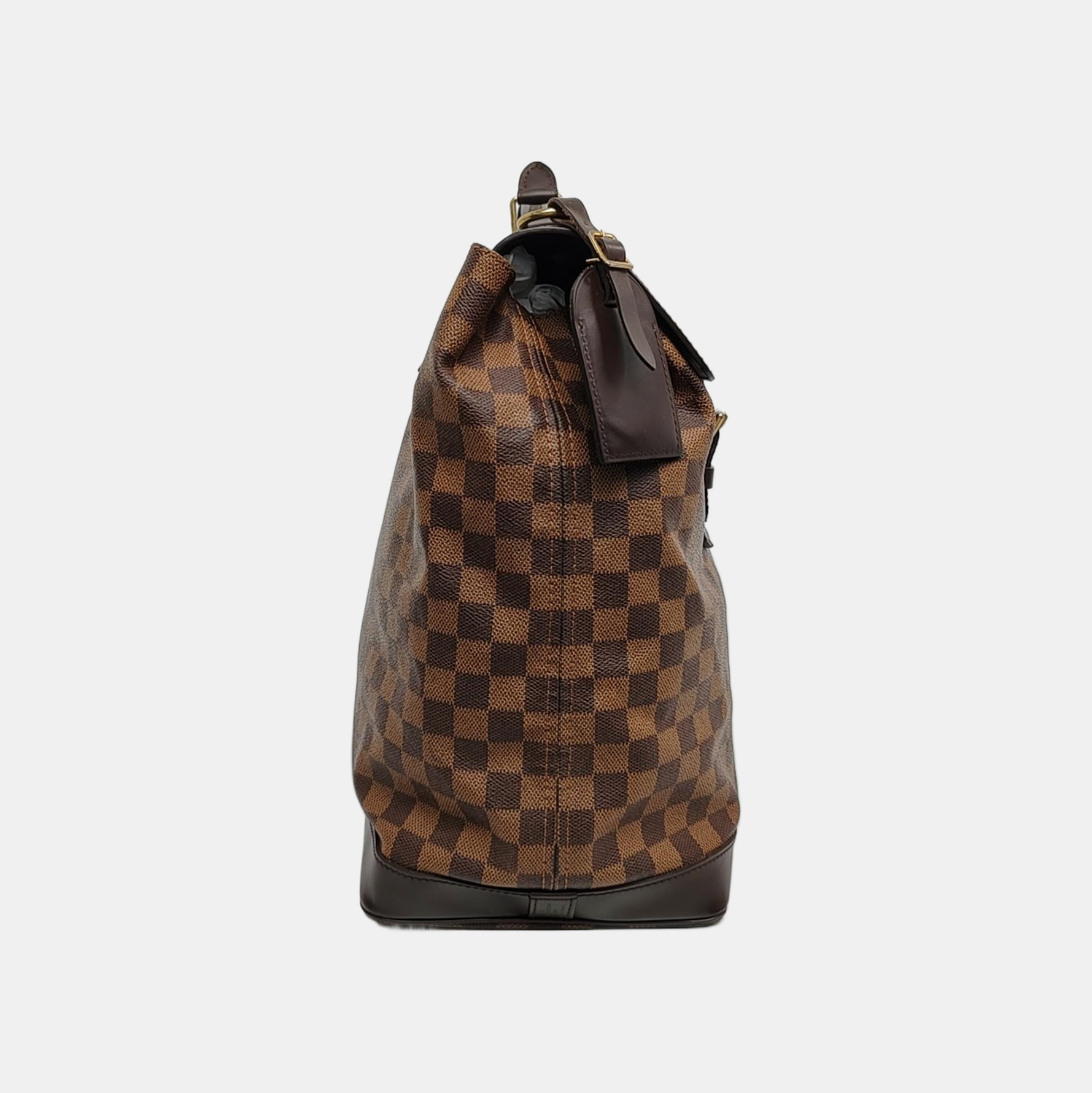 WEST END Damier Ebene Coated Canvas Brown
