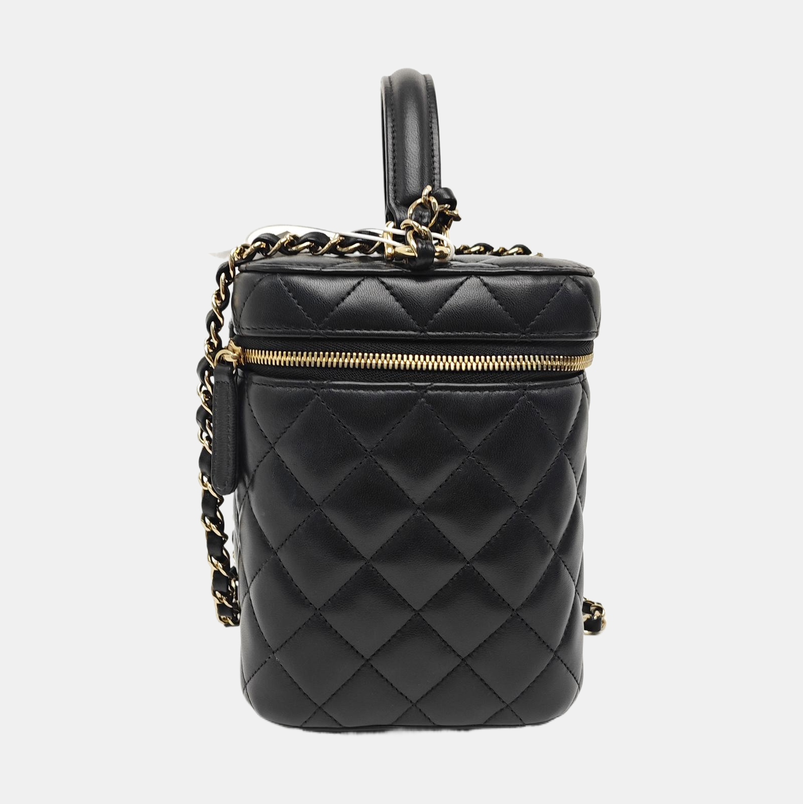 VANITY CASE Small Quilted Lambskin Black