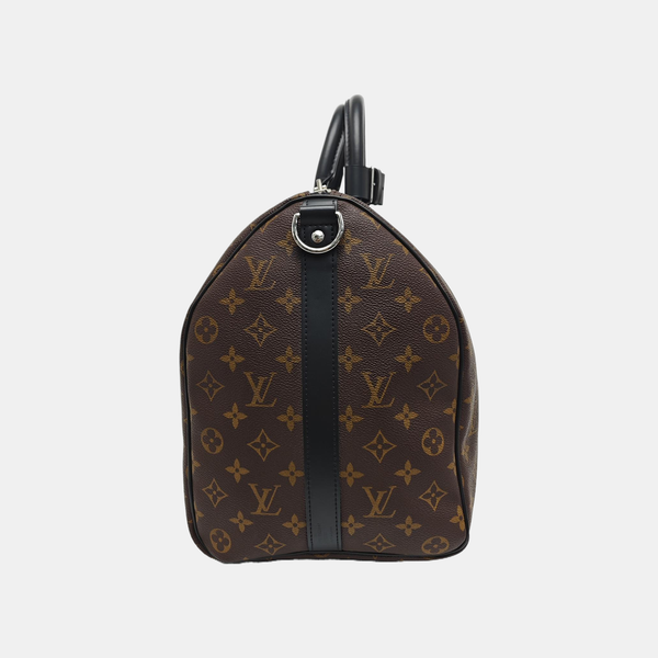 KEEPALL Monogram Coated Canvas Brown