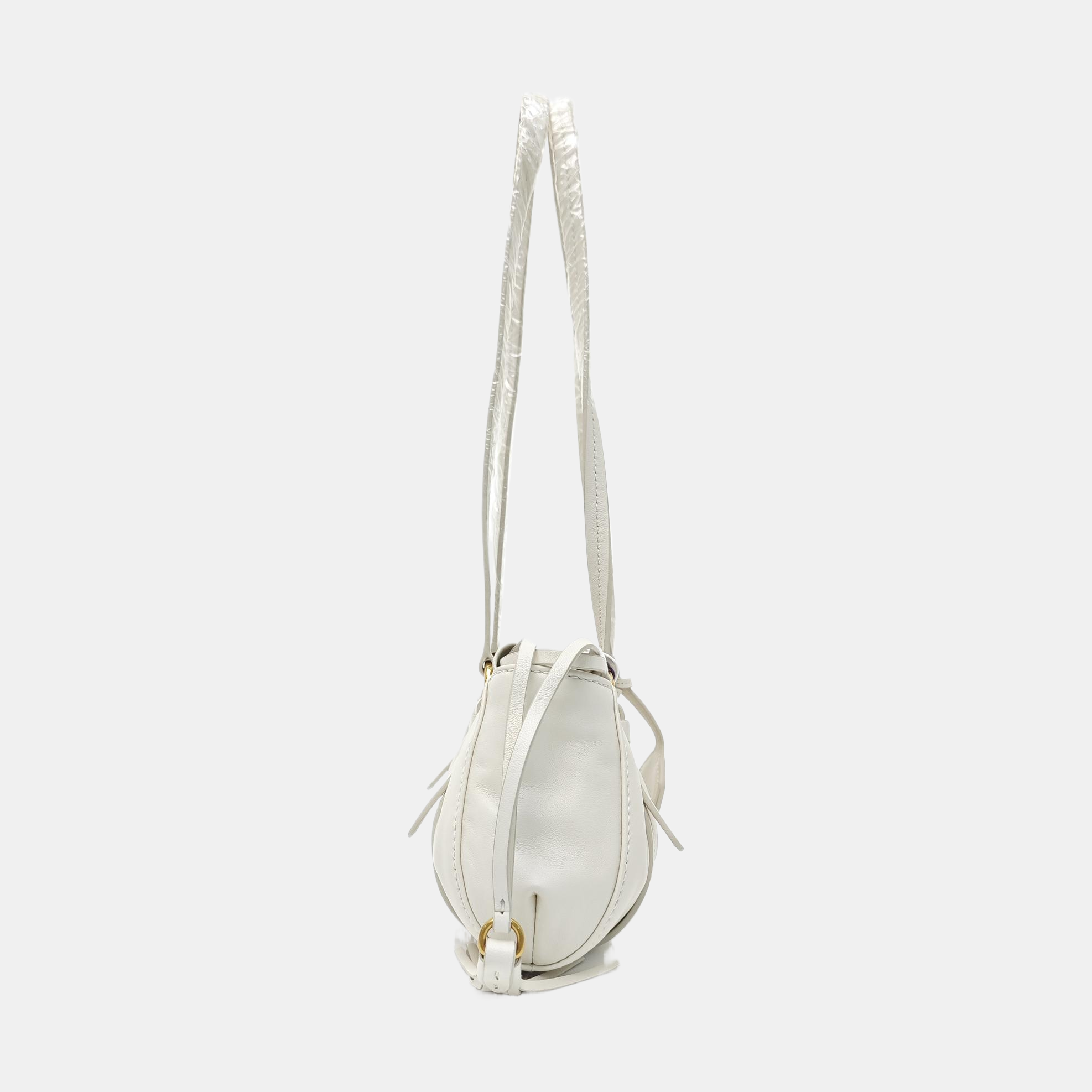 Lambskin Top Handle Bag White