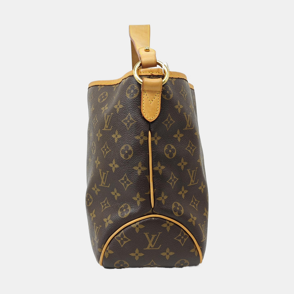 Monogram Coated Canvas Shoulder Bag Brown