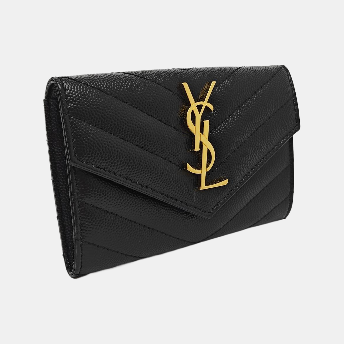 MONOGRAM Chevron Calfskin Black Wallet