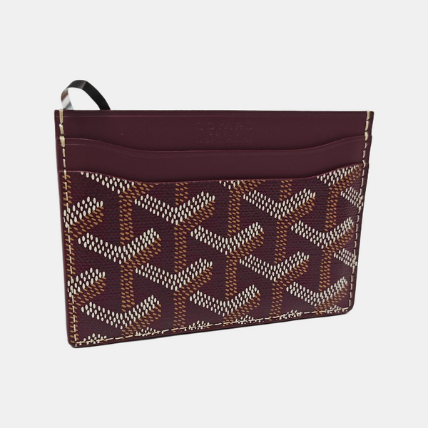 Coated Canvas Card Holder Red