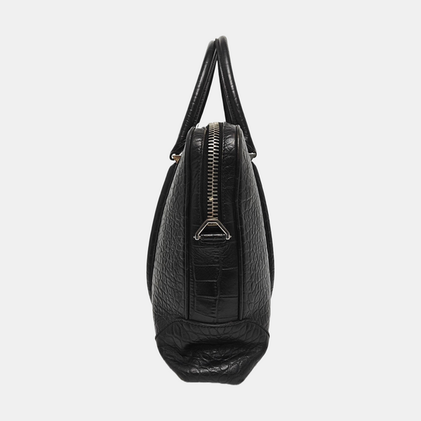 Calfskin Top Handle Bag Black
