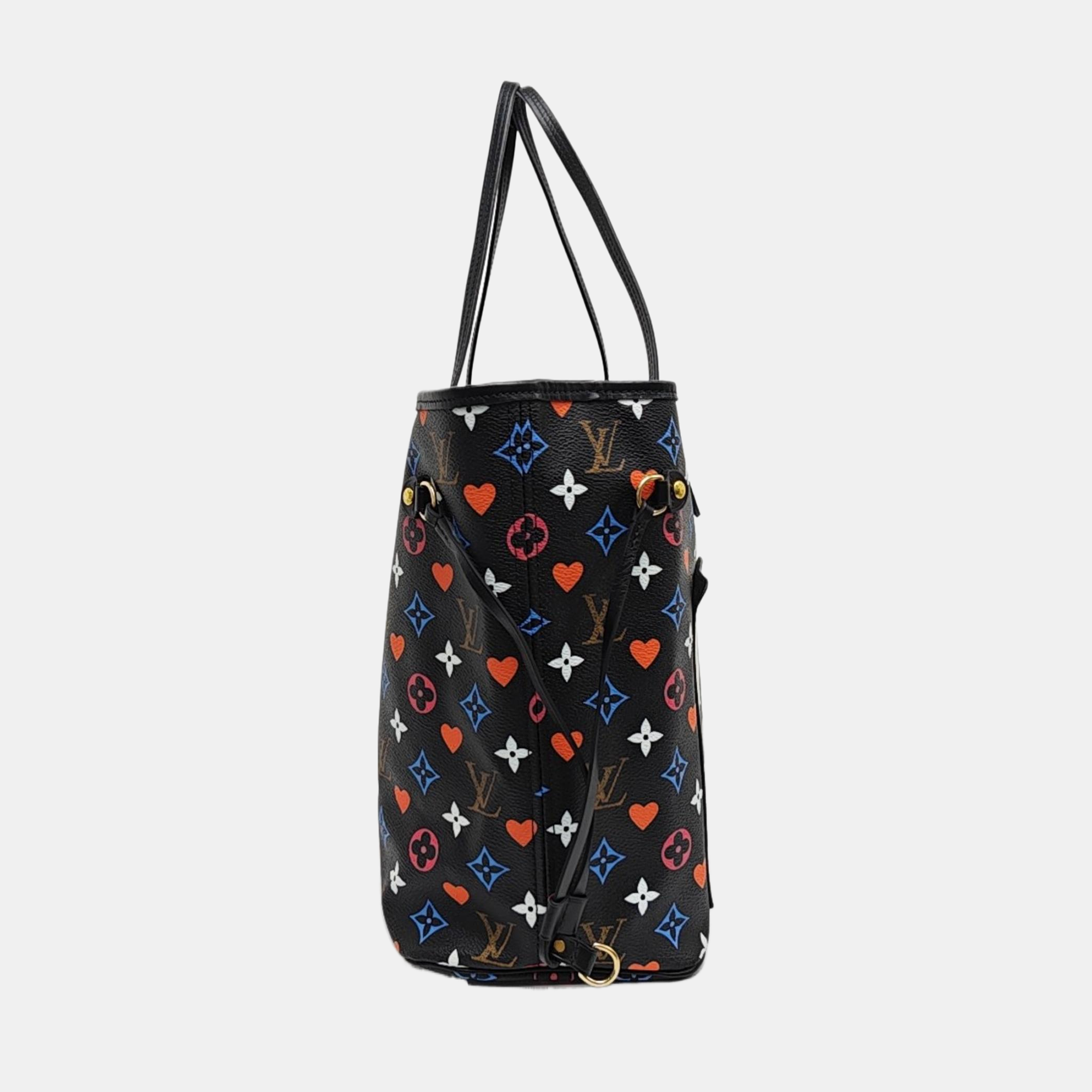 NEVERFULL MM Monogram Coated Canvas Black