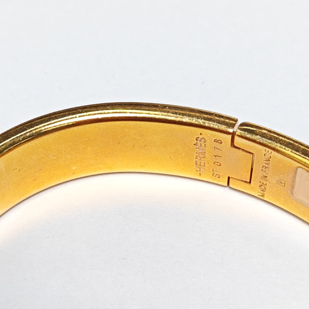 Clic H Metal Gold Bangle
