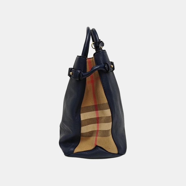 The Banner Large Calfskin Blue