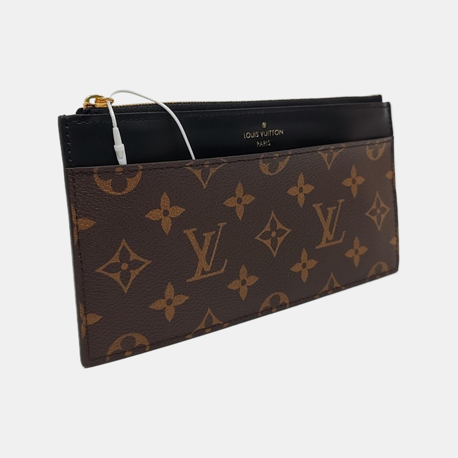 SLIM Monogram Coated Canvas Brown Wallet