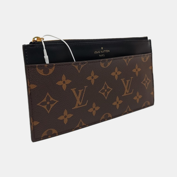 SLIM Monogram Coated Canvas Brown Wallet