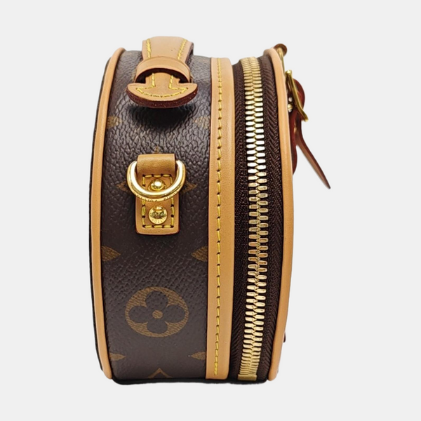 BOITE CHAPEAU Mini Monogram Coated Canvas Brown