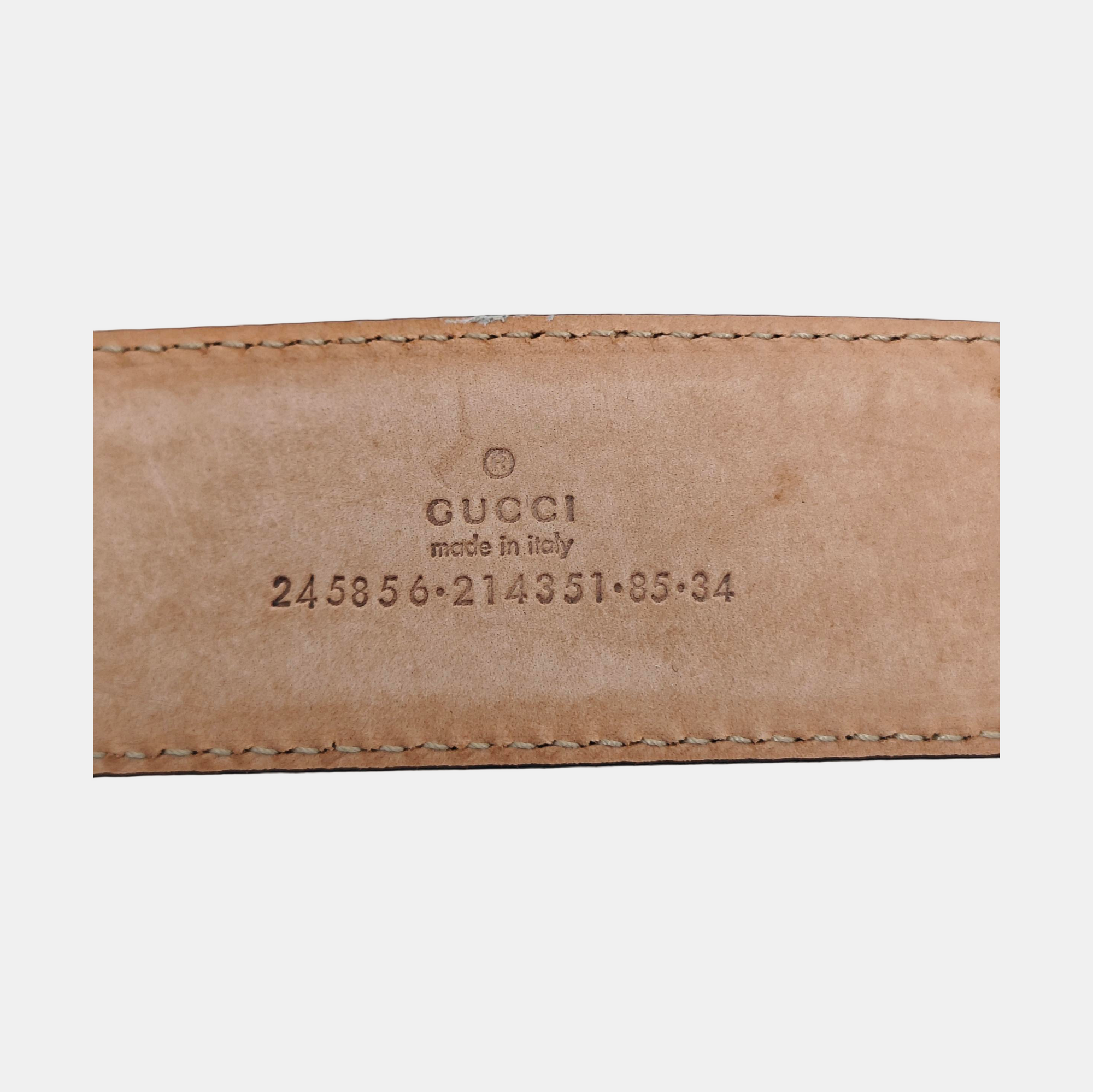 Leather Belt Beige