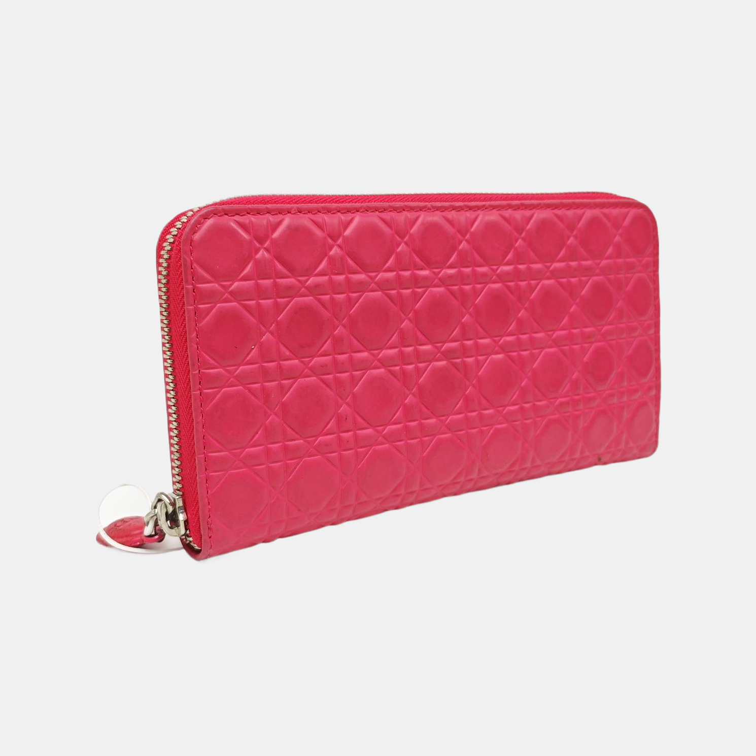 Lady Dior Small Cannage Calfskin Pink Wallet