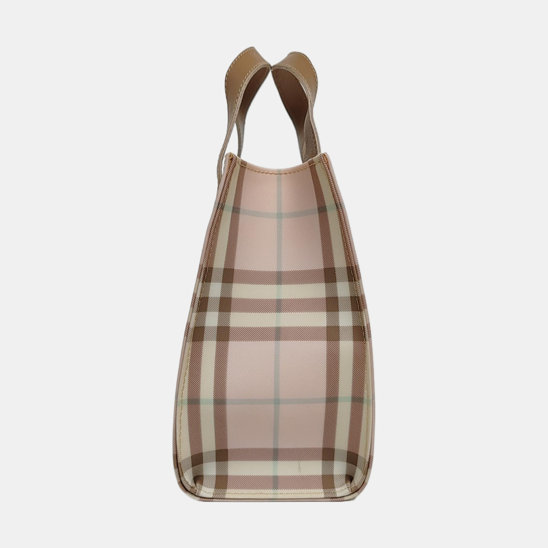 Coated Canvas Top Handle Bag Pink