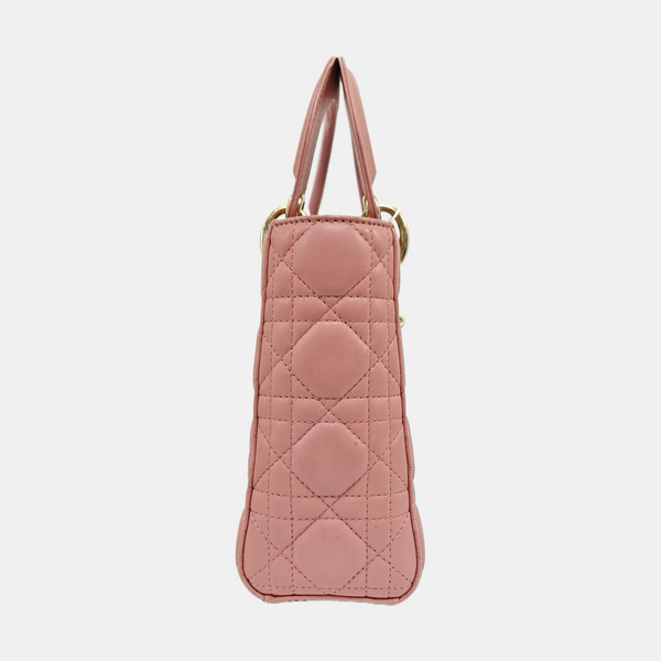 Lady Dior Small Cannage Lambskin Pink