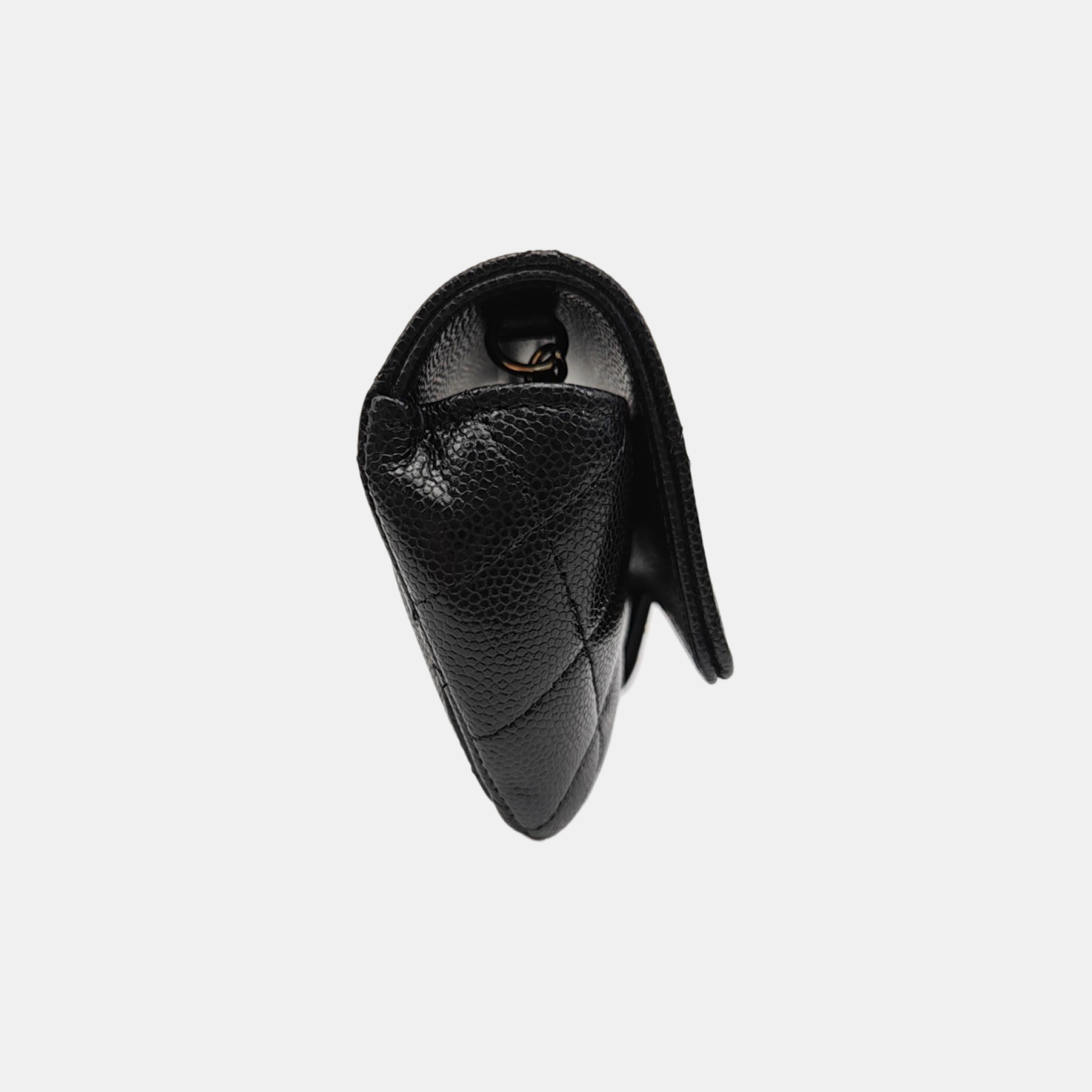 CLASSIC FLAP Super Mini Quilted Grained Calfskin Black