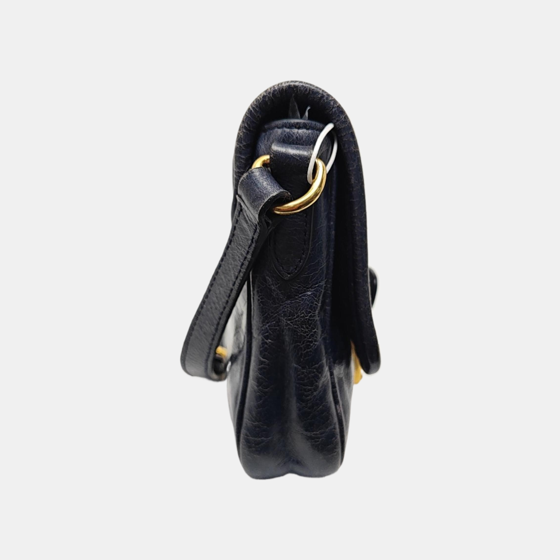 Quilted Lambskin Shoulder Bag Blue
