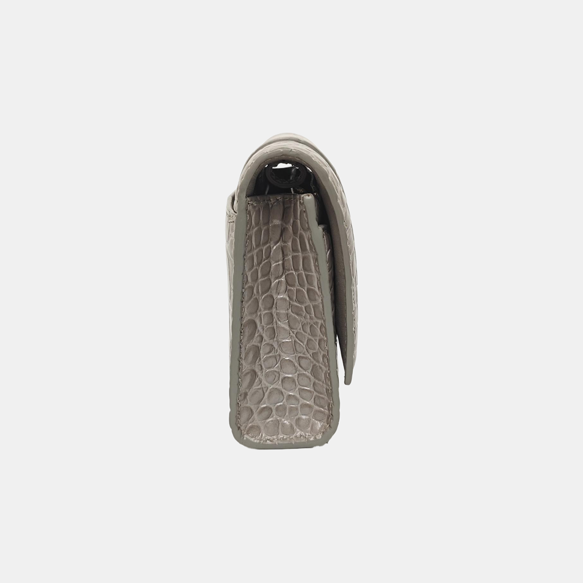 Hourglass Wallet On Chain Mini Calfskin Gray