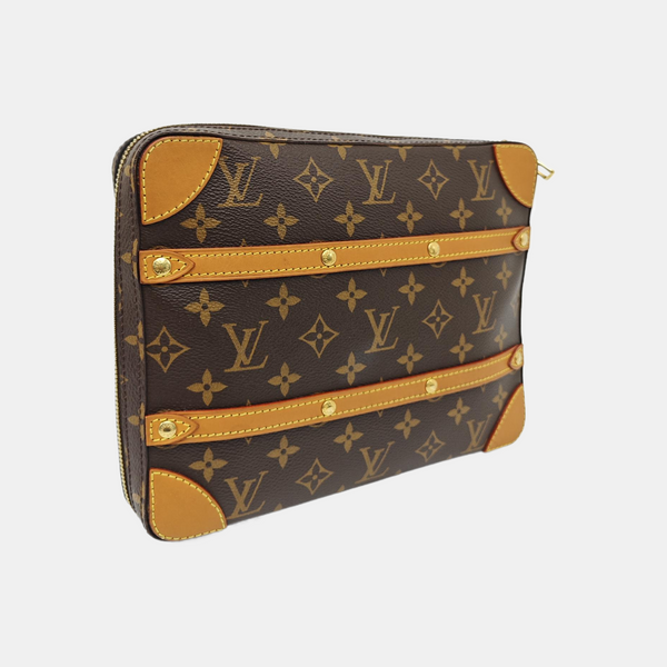 SOFT TRUNK PM Monogram Coated Canvas Brown