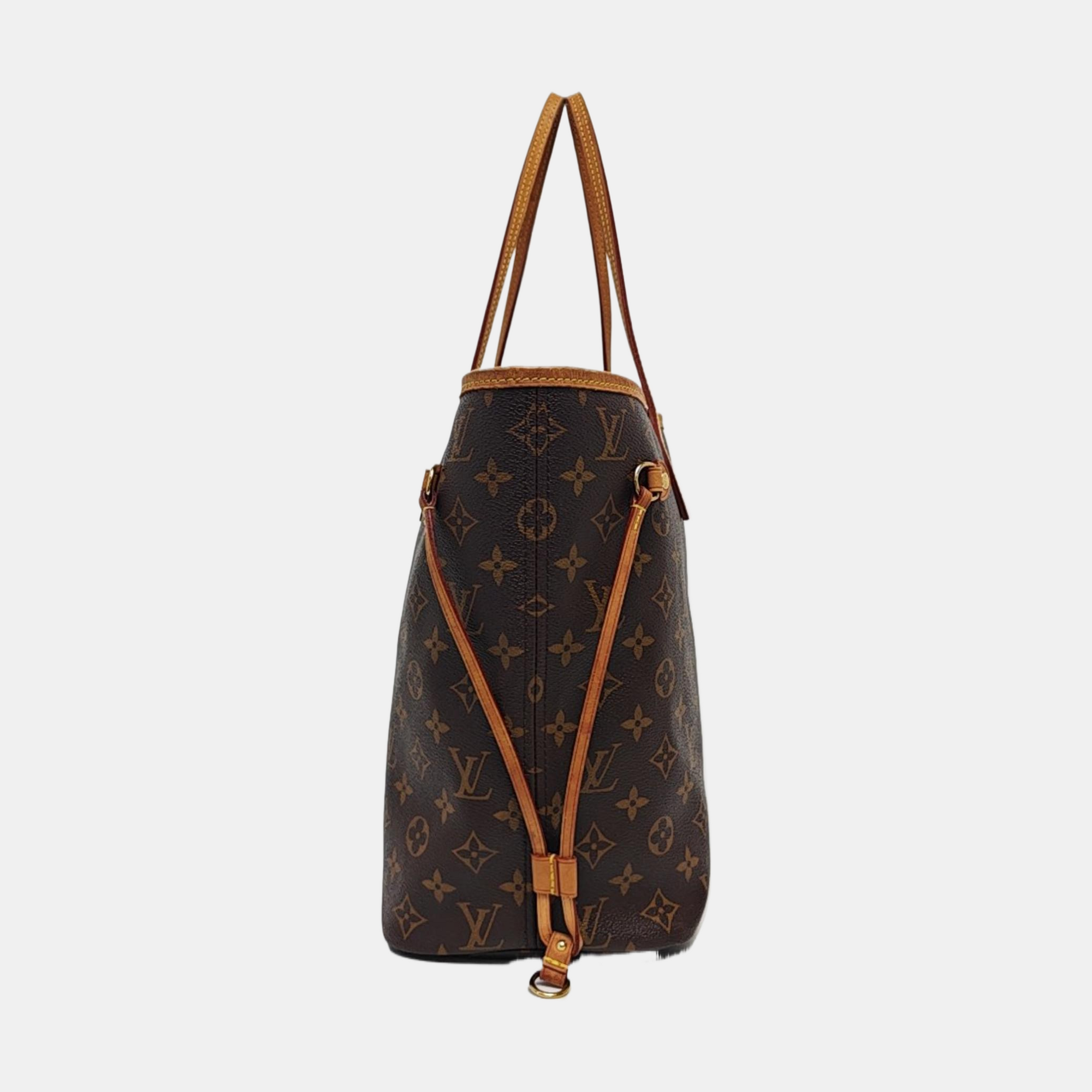 NEVERFULL MM Monogram Coated Canvas Brown