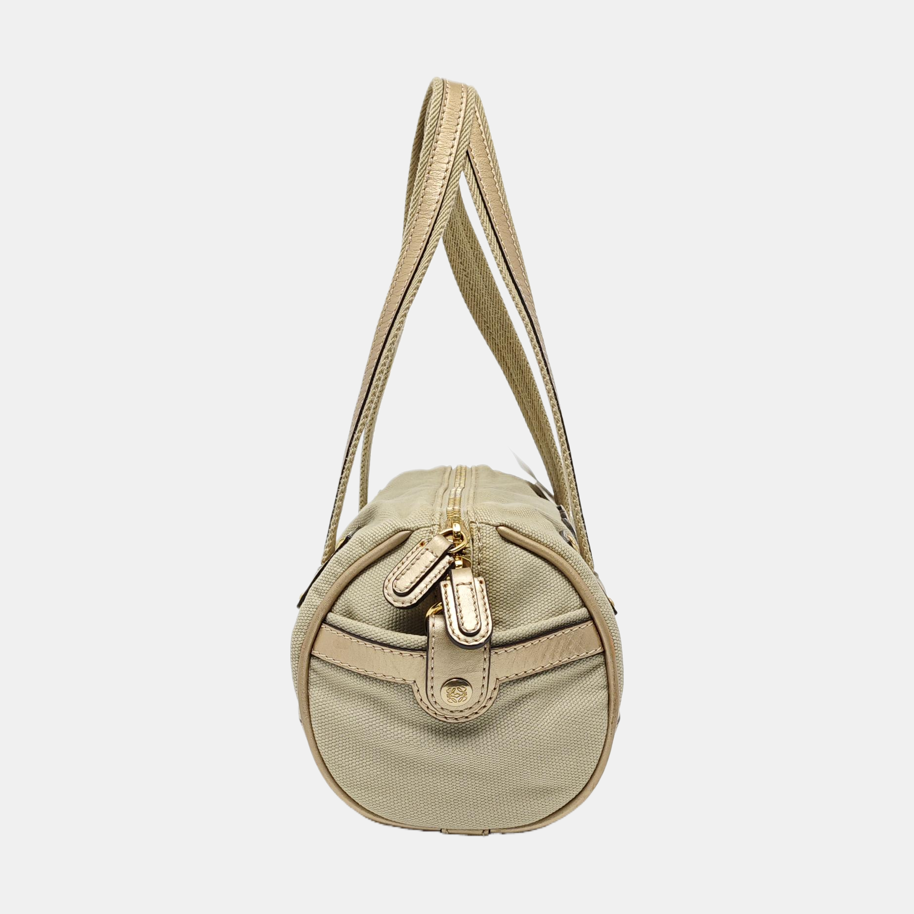 Canvas Top Handle Bag Beige