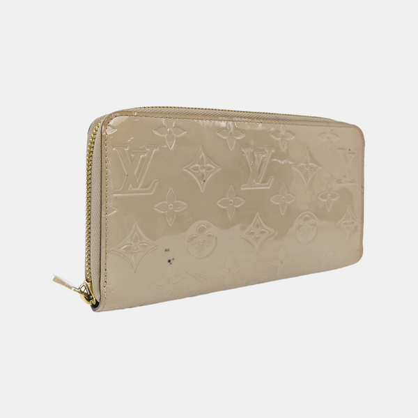 ZIPPY Monogram Patent Leather Gray Wallet