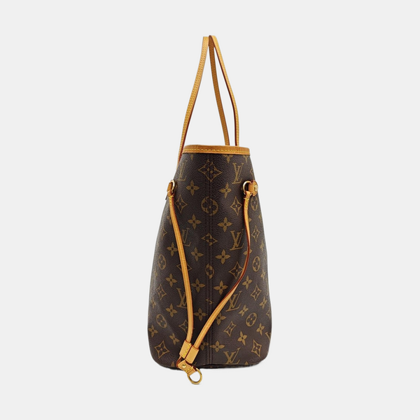 NEVERFULL MM Monogram Coated Canvas Brown