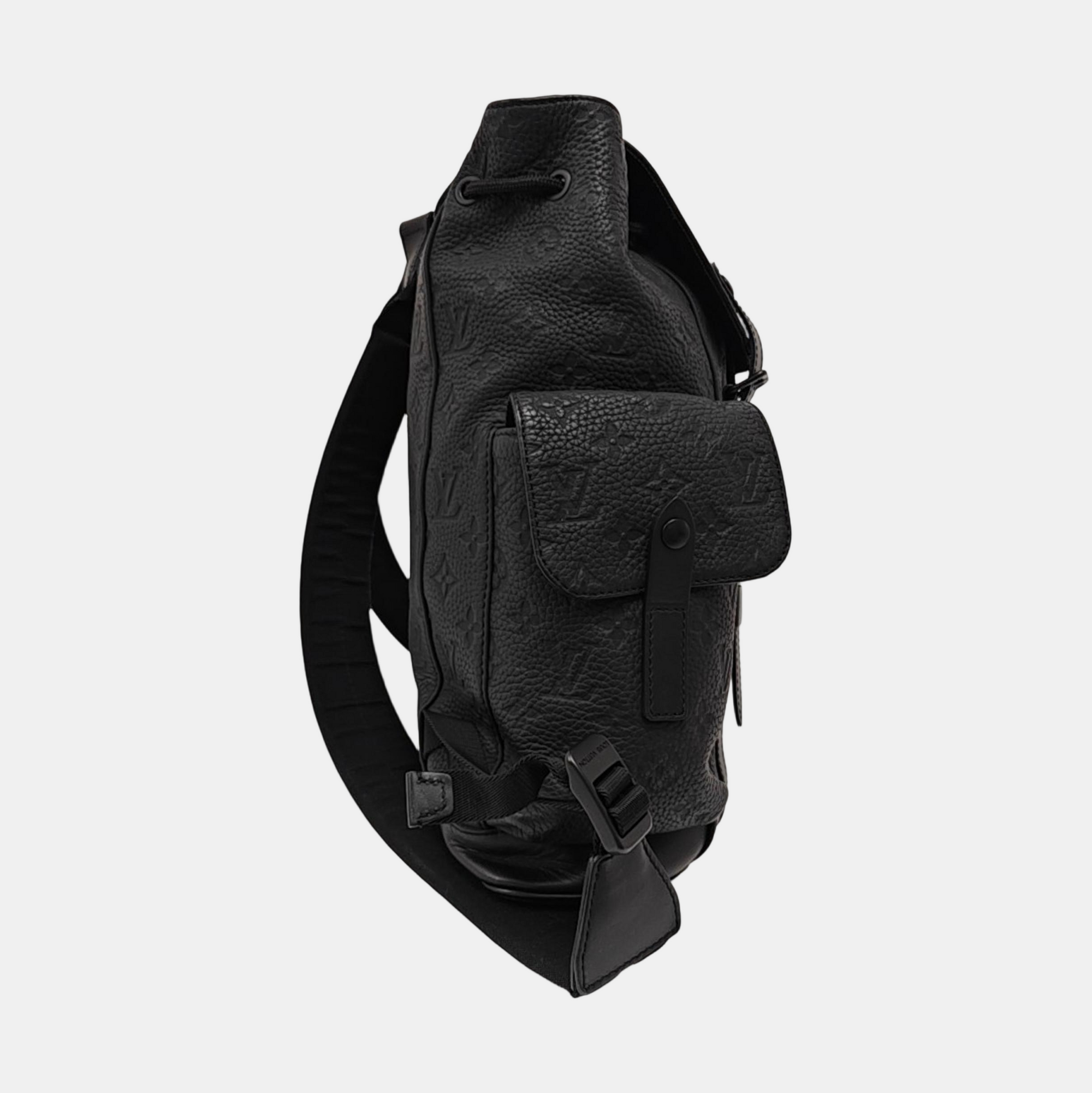 CHRISTOPHER PM Monogram Calfskin Black