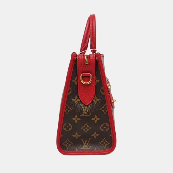 POPINCOURT PM Monogram Coated Canvas Brown