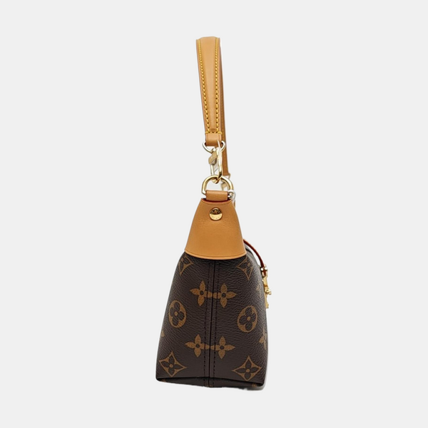 Pochette Mia Monogram Coated Canvas Brown
