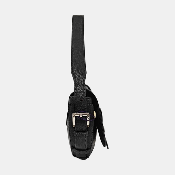 Calfskin Top Handle Bag Black